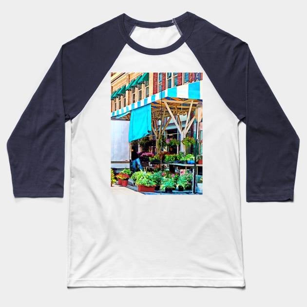 Roanoke VA - Unloading Flower Truck Baseball T-Shirt by SusanSavad